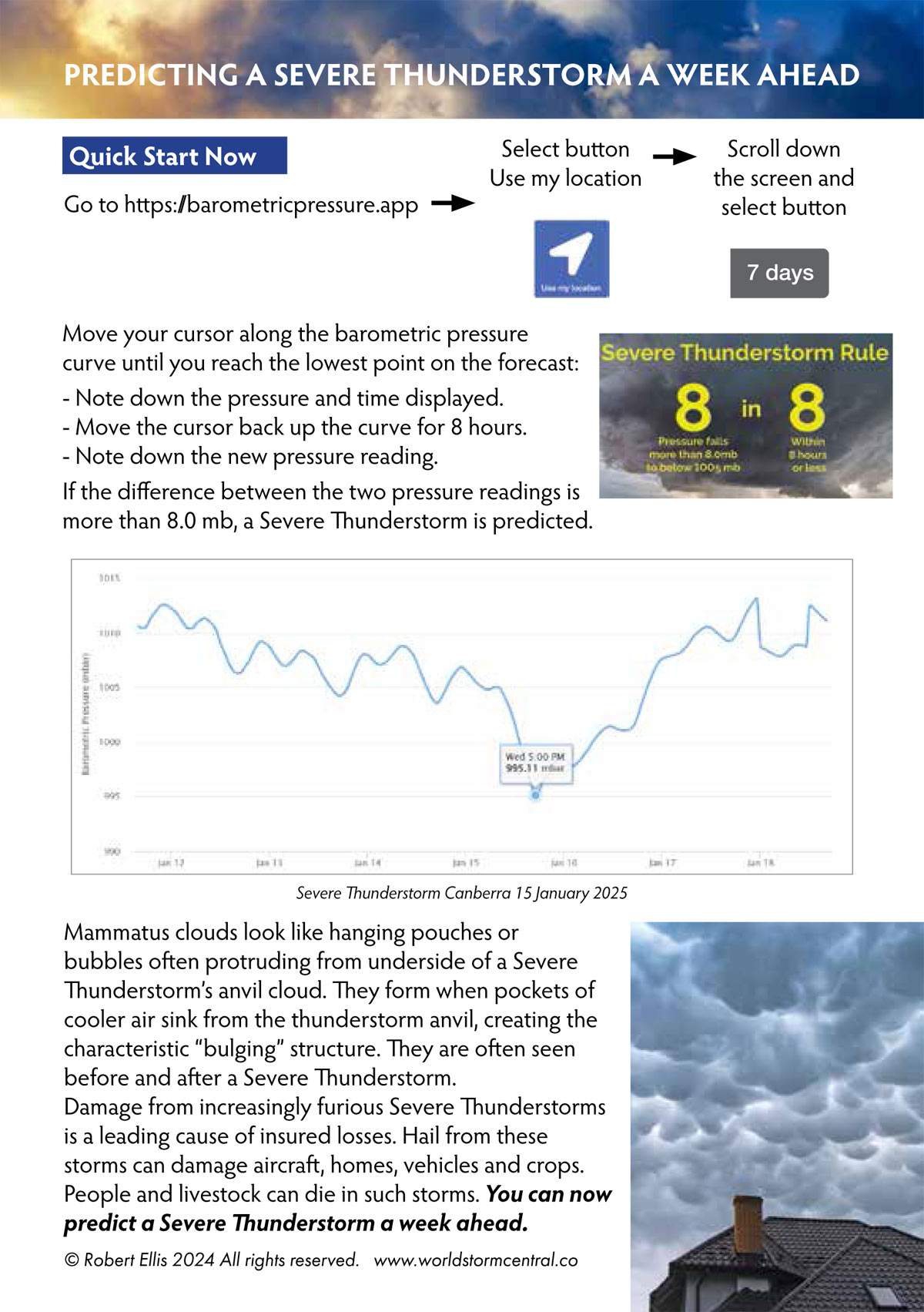 PREDICTING A THUNDERSTORM A WEEK AHEAD